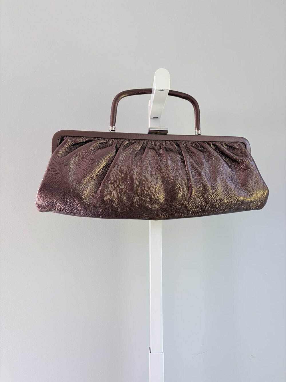 HOBO International Leather Frame Clutch Brown Size OS